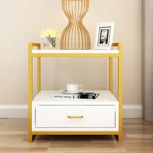 Роскошный Современный Железный литой золотой прикроватный столик для кофе мебель для дома тумбочки шкаф гостиная