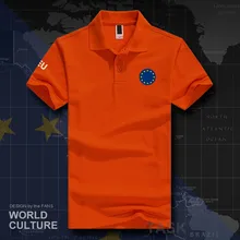 Европейский Юнион Юнайтед в разнообразии ЕС ЕВРО поло рубашки мужские с коротким рукавом белые бренды печатные для страны хлопок нация 20