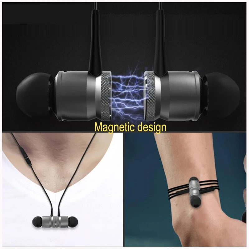 

WE2 wireless earbuds with Microphone 100mAh Battery Noise Cancelling Matel Magnetic In ear earphone bluetooth fot Sports Running
