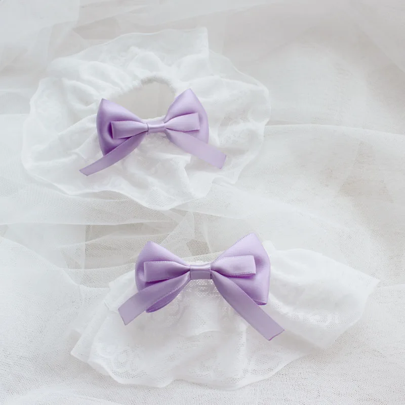 Light purple Ручная работа многоцветный дикие двойные кружева Лолита мягкие Лолита рукава - Цвет: Light purple