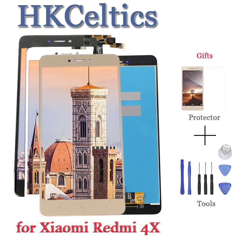 Поддержка 10 касаний оригинальный для XIAOMI Redmi 4X ЖК дисплей + сборка сенсорного