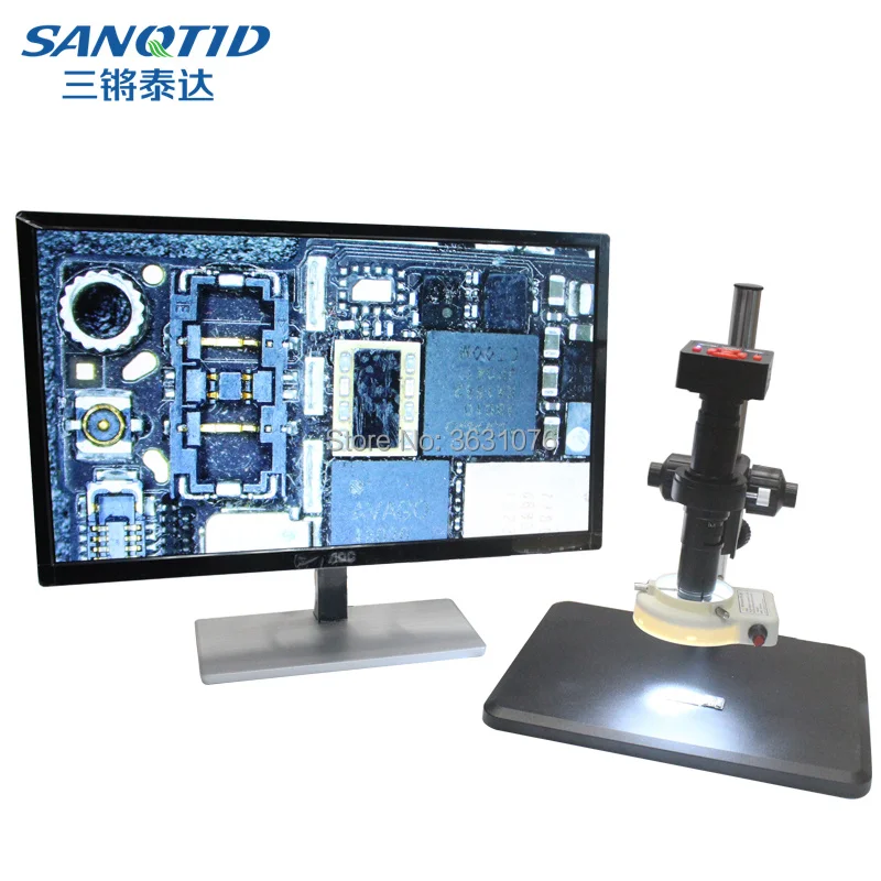 

Hd 16 million video microscope 180X magnifying industrial microscope telephone maintenance microscope, TF card photo recording.