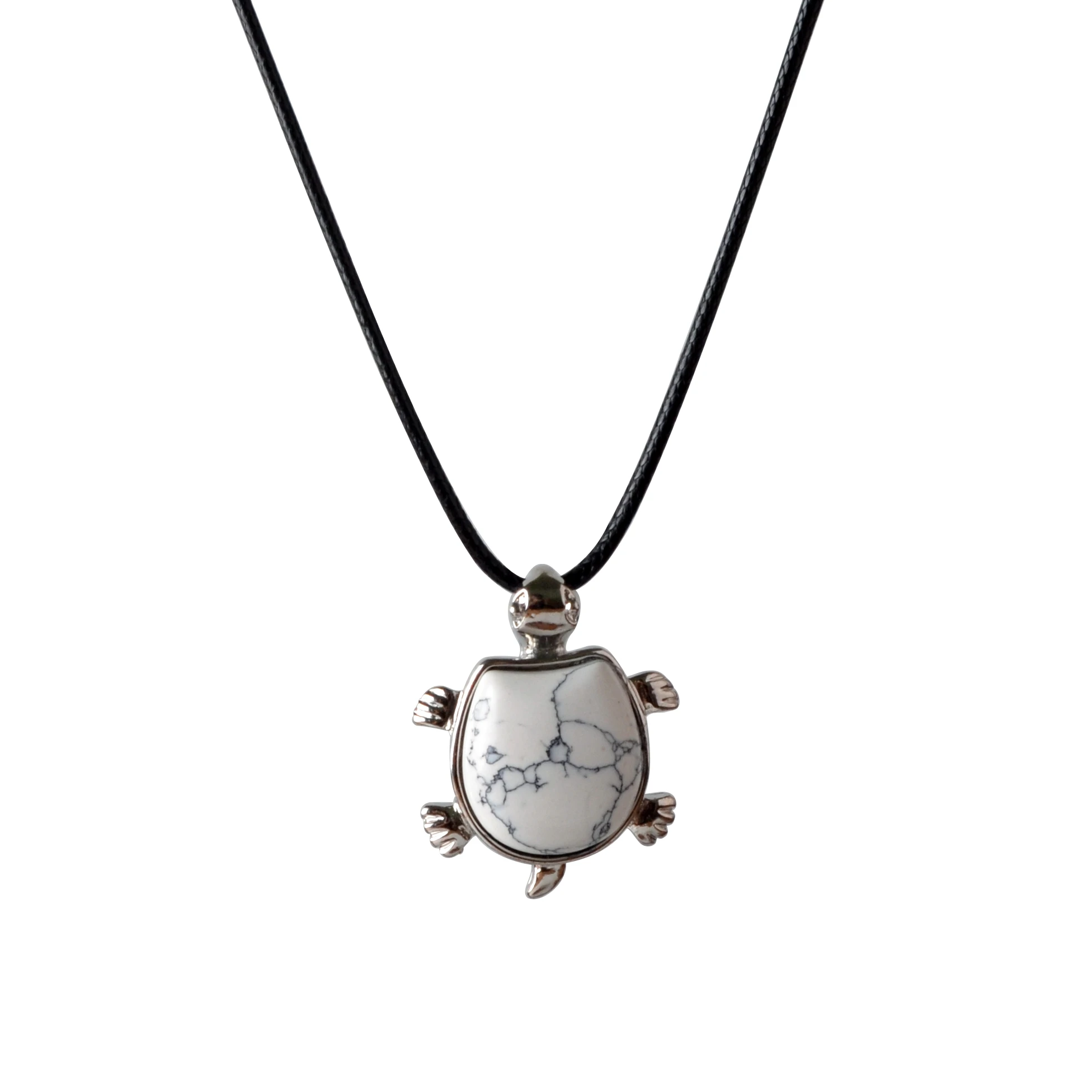 Подвеска Howlite Turtle Nacklace из натуральных полудрагоценных камней подарок для мужчин