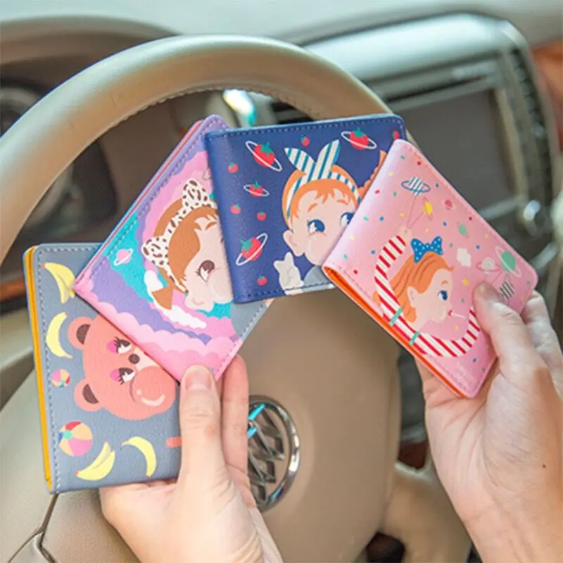 Милый ангел Солнечный медведь банан мультфильм девочка сумки для карт ID