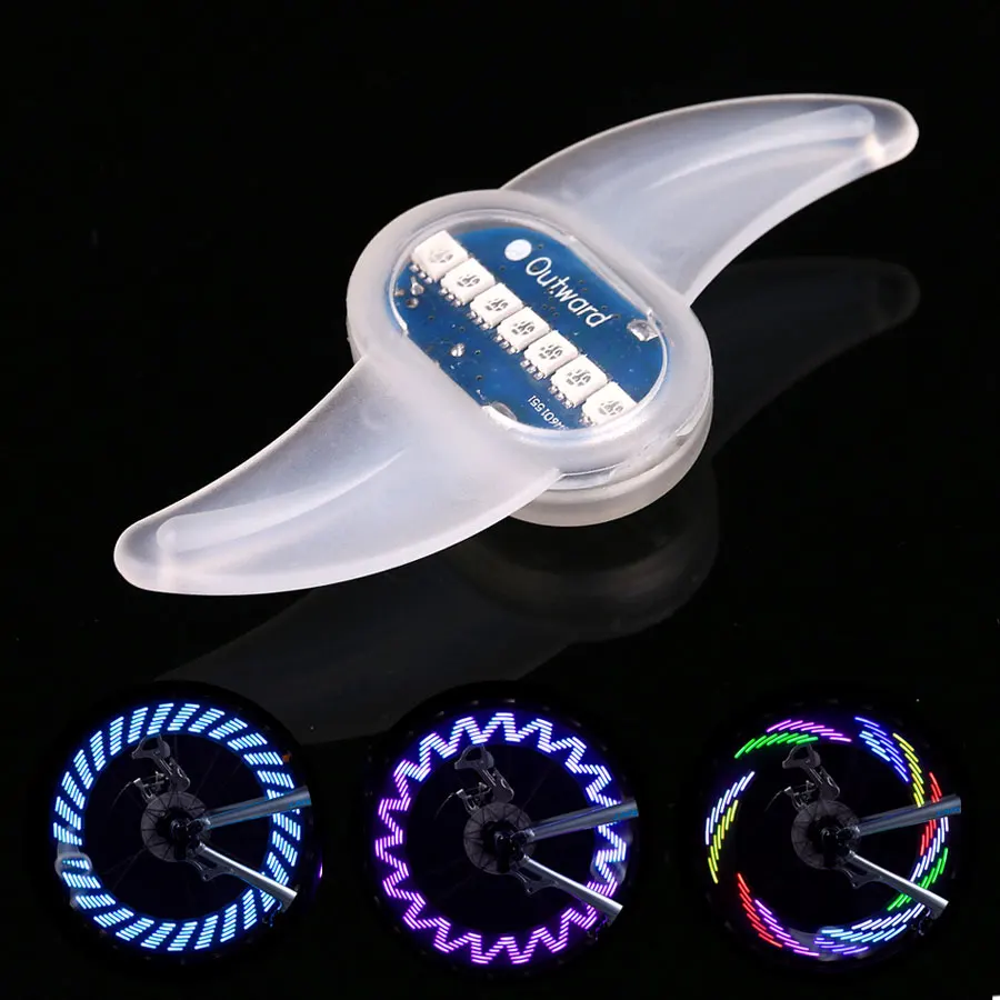 

Deemount 7 LED Bicycle Wheel Light Bike Motorcycle Warning Spoke Lamp 30 Patterns light & movement sensor photocell