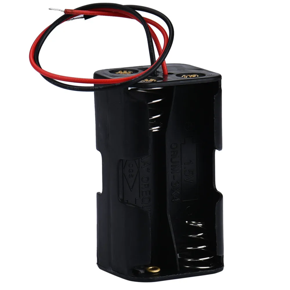 

Hot Sale 2-slot 4 x AA Battery Back To Back Holder Case Box Storage With Wire Leads Diy Power Bank Iqos Battery Holder