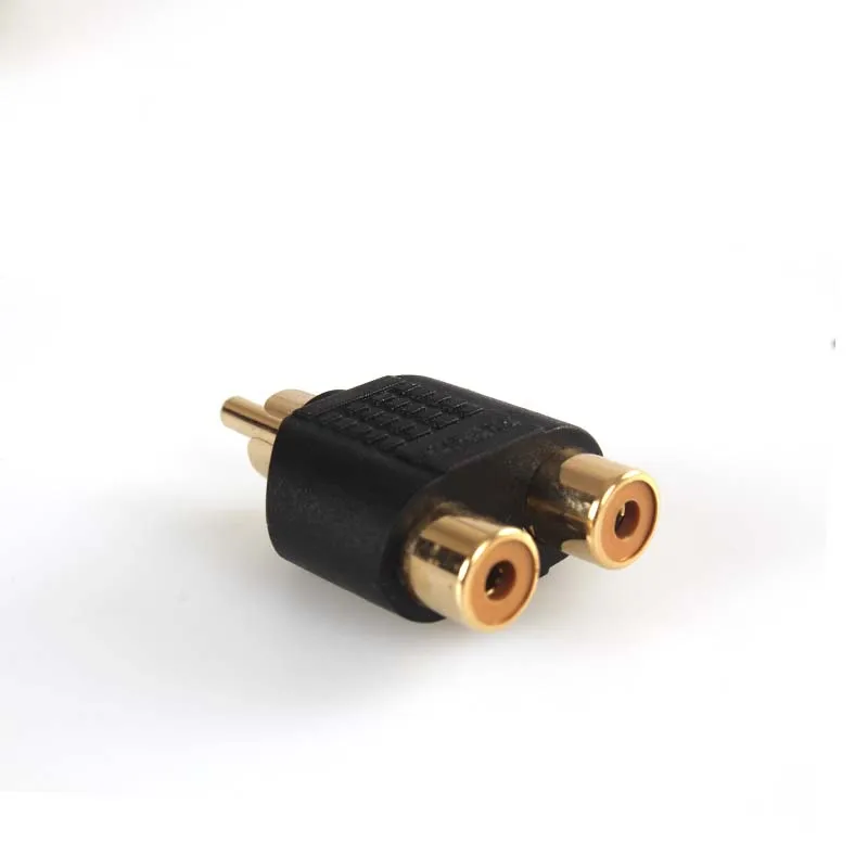 Позолоченный адаптер 1-2RCA Phono Audio SOUND Video AV RCA Y Splitter Mono to Stereo Nickel Pl | Электроника