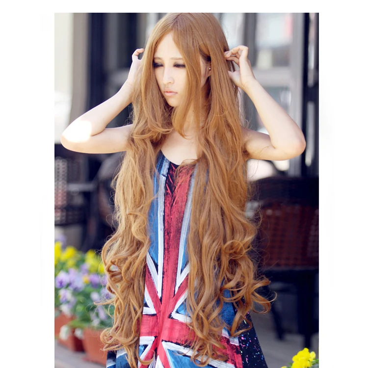 Curly long hair asian skinny