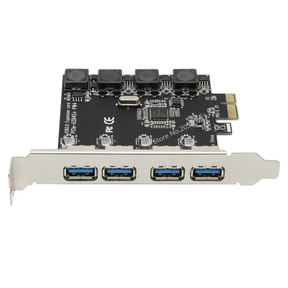 Newest high quality 4 Port PCI-E to USB 3.0 HUB Expansion Card Adapter 5 Gbps Speed For Desktop Computer Components PC Newest high quality 4 Port PCI-E to USB 3.0 HUB Expansion Card Adapter 5 Gbps Speed For Desktop Computer Components PC
