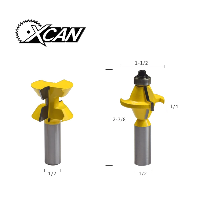 

XCAN 2pcs 1/2 Inch Shank Groove Router Bit Set Woodworking Cutter Joint Router Bit wood router bits sets milling cutter