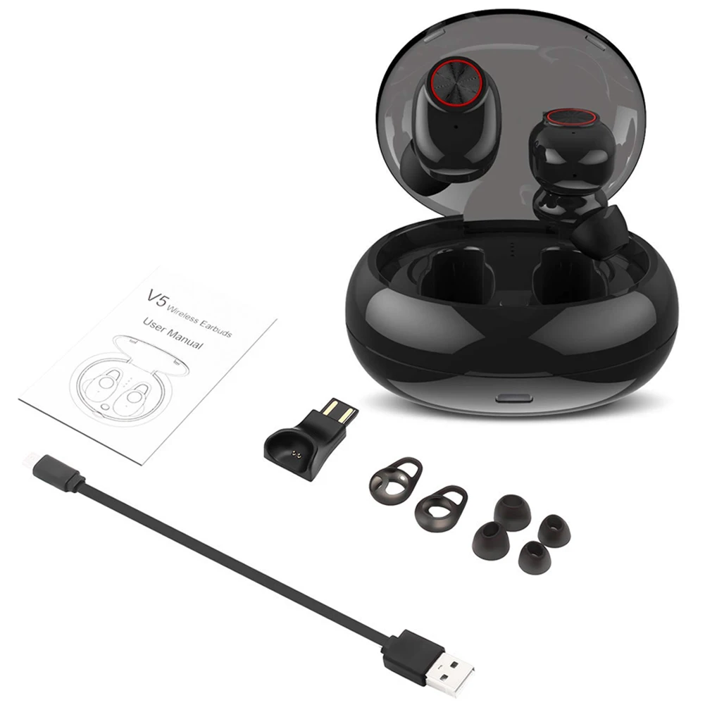 Bluetooth наушники с V4.2+ EDR стерео звук V5 беспроводные наушники Встроенный микрофон громкой связи Bluetooth TWS наушники