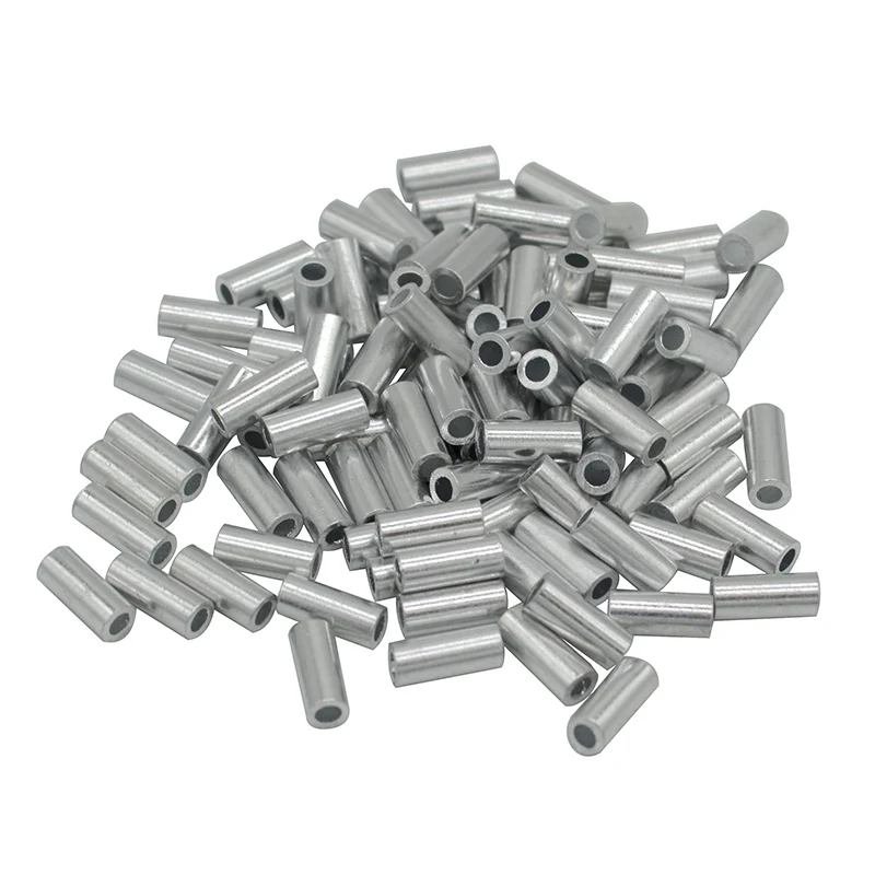 Aluminum Fishing Crimp Sleeves 100pcs/lot Single Round Fishing Line
