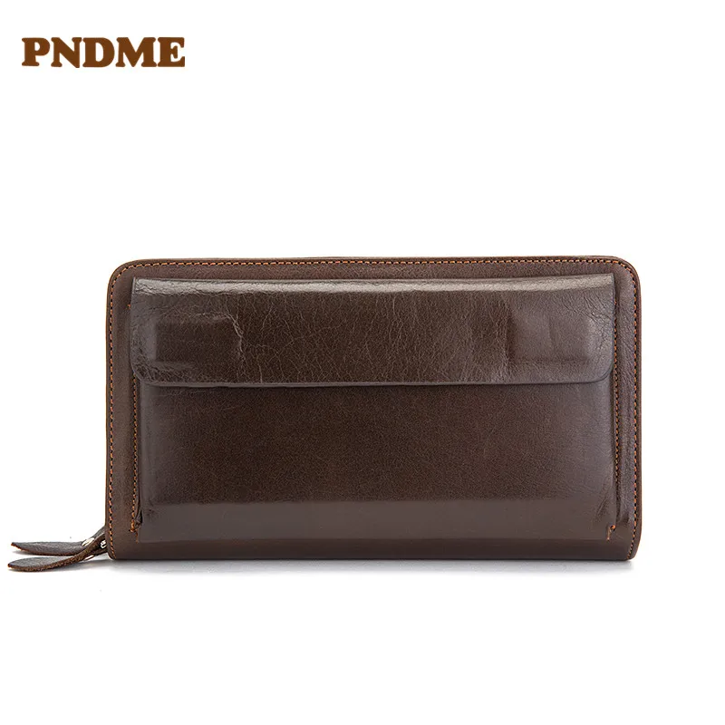 Business man's wallet long head layer cowhide handbag large capacity wallet change purse