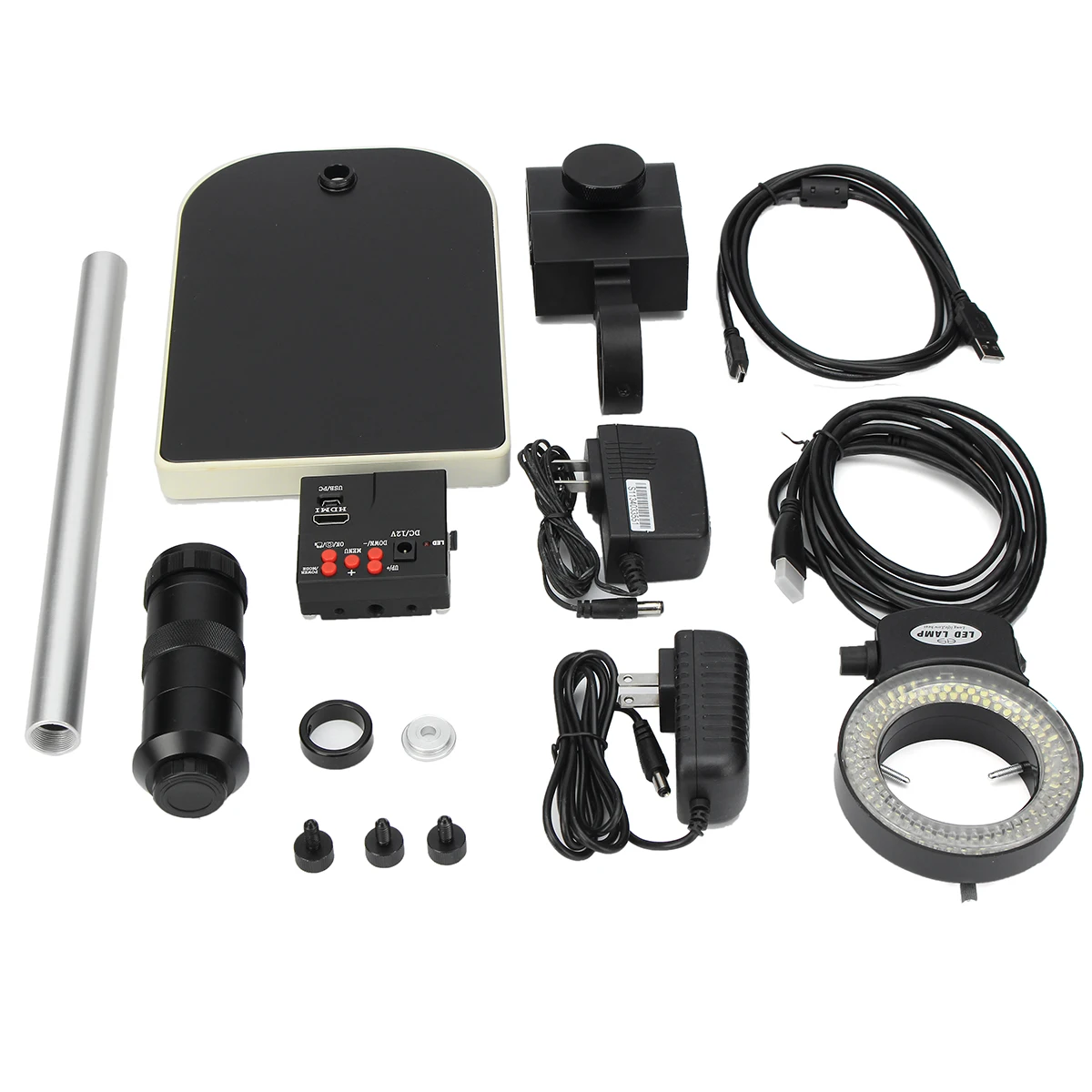 Цифровой микроскоп 16MP 1080P 10X 100X HDMI промышленная камера видео зум объектив