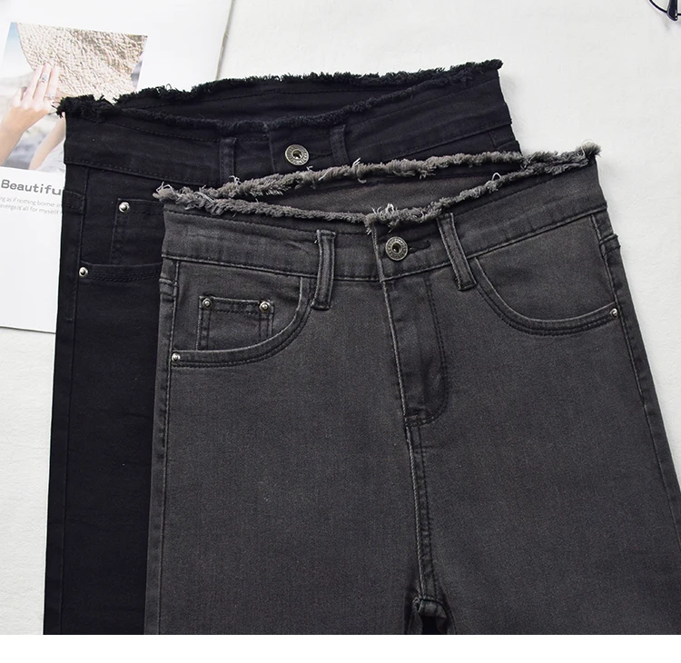New Hot Sale High Pencil Pants Mom Jeans In The Spring And Autumn Is Natural Wool Jeans Code Tight Little Pencil Pants