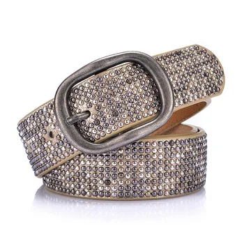 

2018 Punk Style Do old Women Belt Rivet Genuine Cowskin Leather Belt Ladies Men Vintage Cowboy Belts Steel Pin Buckle Waistband
