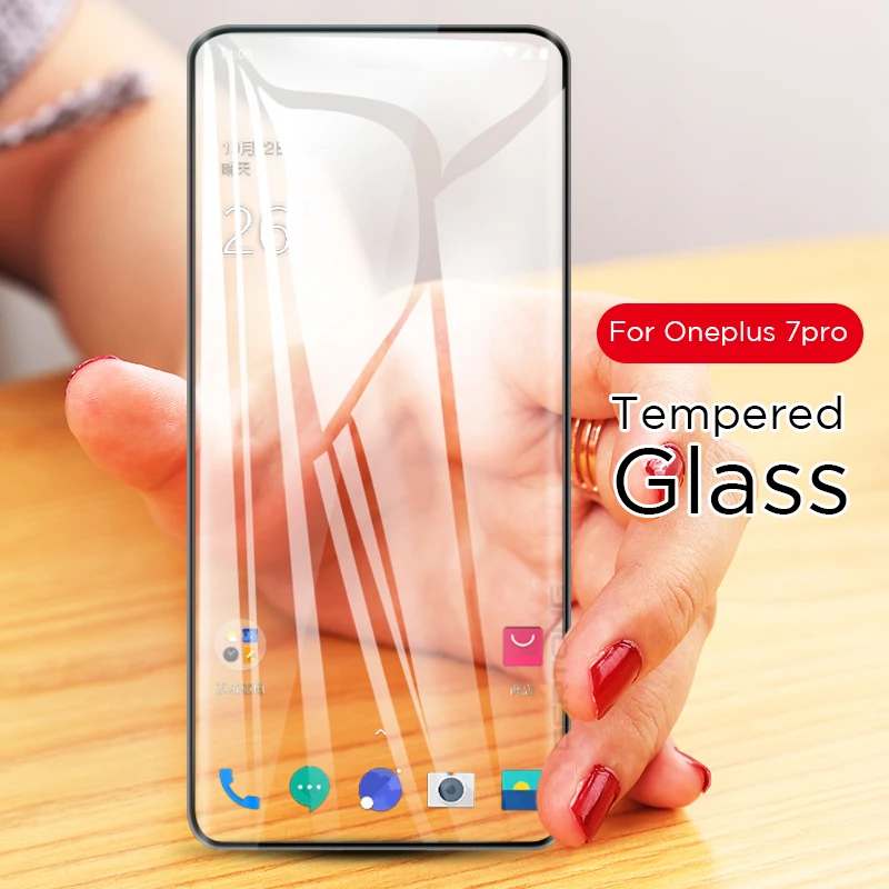 2 шт Стекло для Oneplus 7 Pro 3D изогнутое закаленное стекло полное покрытие Защита экрана для Oneplus 7 Pro Oneplus7Pro 1+ 7Pro 6,67"