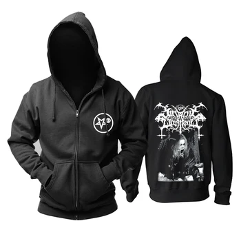 

Bloodhoof satanic warmaster black metal zipper men hoodie Asian Size