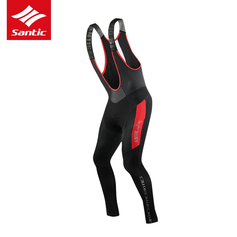 

Santic Men Cycling Bib Pants Long Cycling Padded Pants Bicycle Long Pants 4D Pad Breathable Bib Pant Ciclismo Pantalones MTB
