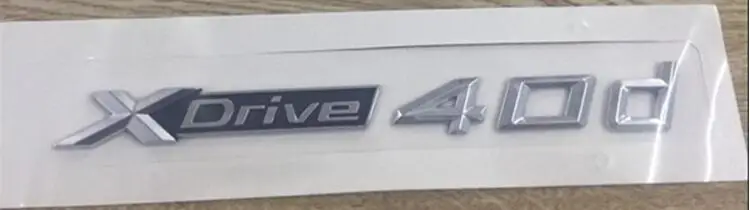 100 шт. автомобиль укладка 3D ABS Xdrive 20d 25d 28d 30d 35d 40d 45d 48d 50d Сторона Эмблемы Стикеры для X3 E83 F25 X4 F26 X5 E70 - Цвет: xdrive 40d