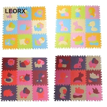 9 шт. милые животные EVA пены детские напольные игры напольные головоломки для ползания и игр игровой коврик для детей ясельного возраста 4 цвета