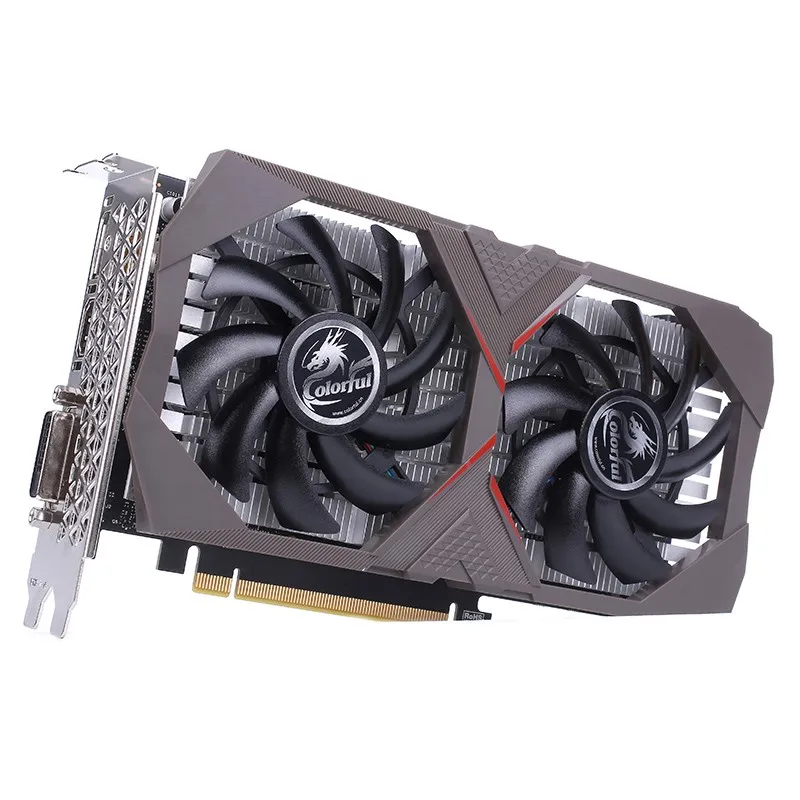 Цветная видеокарта GeForce GTX 1650 E sports 4G GDDR5 NVIDIA DP + HDMI DVI 128 бит 6Pin для ПК игр|Графические