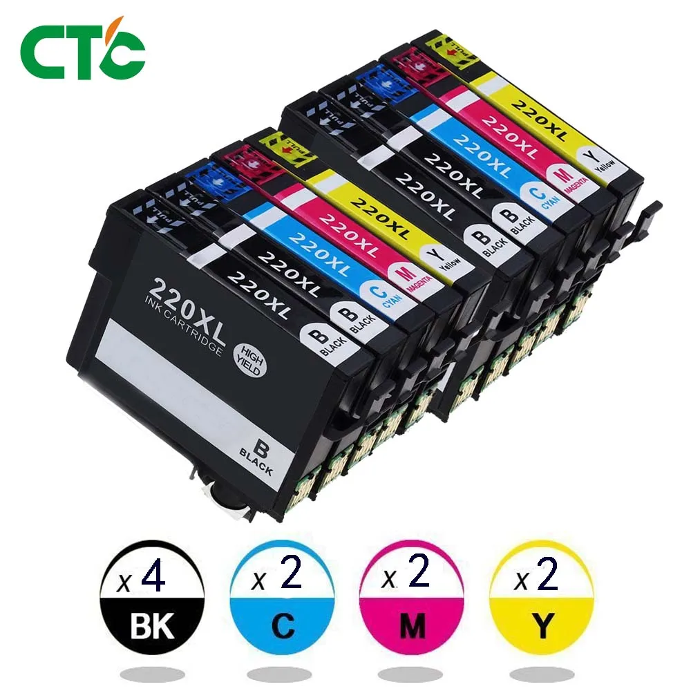 10x 220XL T2201 Cartridges Compatible for Epson WorkForce WF2630 WF2650 2660 XP320 XP420 XP424 WF-2760 Printers | Компьютеры и офис