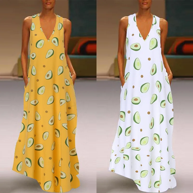 

ZANZEA Vintage Printed Maxi Dress 2019 Womens Sundress Casual Summer Long Vestidos Female V Neck Party Robe Femme party Dress