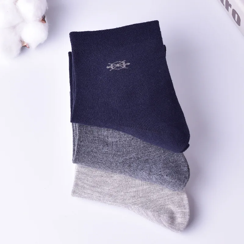 5 Pairs/Lot Casual Business men socks pure color cotton calcetines hombre wedding socks Classical skarpety for men gift