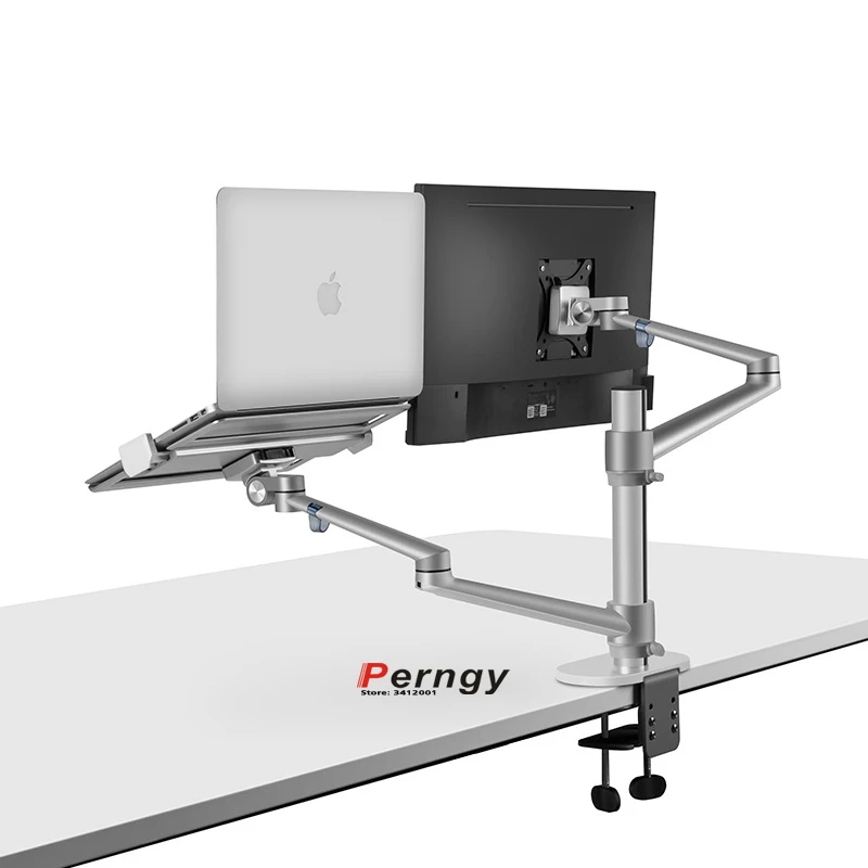 Multimídia de Alumínio Monitor do Computador Suporte de Montagem do Portátil + Suporte de Montagem do Telefone Suporte de Mesa + 17 Tablet Ol-3t 3-em-1 27 Lcd - Image 2