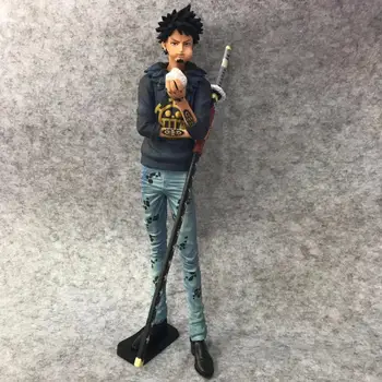 

30.5cm Japanese anime figure one piece Trafalgar Law eating bun ver action figure collectible model toys for boys