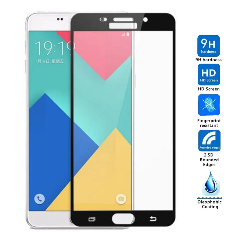 Full Cover Screen Protector For Samsung Galaxy A7 A5 A3 2016 2017 Anti-Scratch Tempered Glass A310 A510 A710 Film | Мобильные