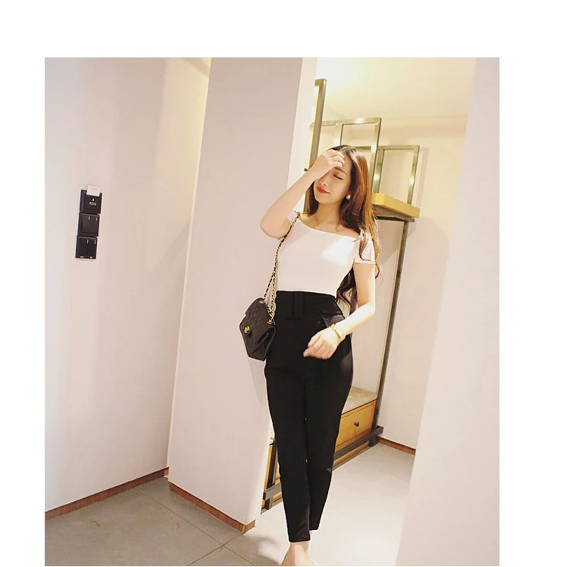 

2018 Summer Korean Style Women's T Shirt Wholesale Solid Color Off The Shoulder Basic Tops Tee Sexy Lady Brand T Shirt 5 Colors
