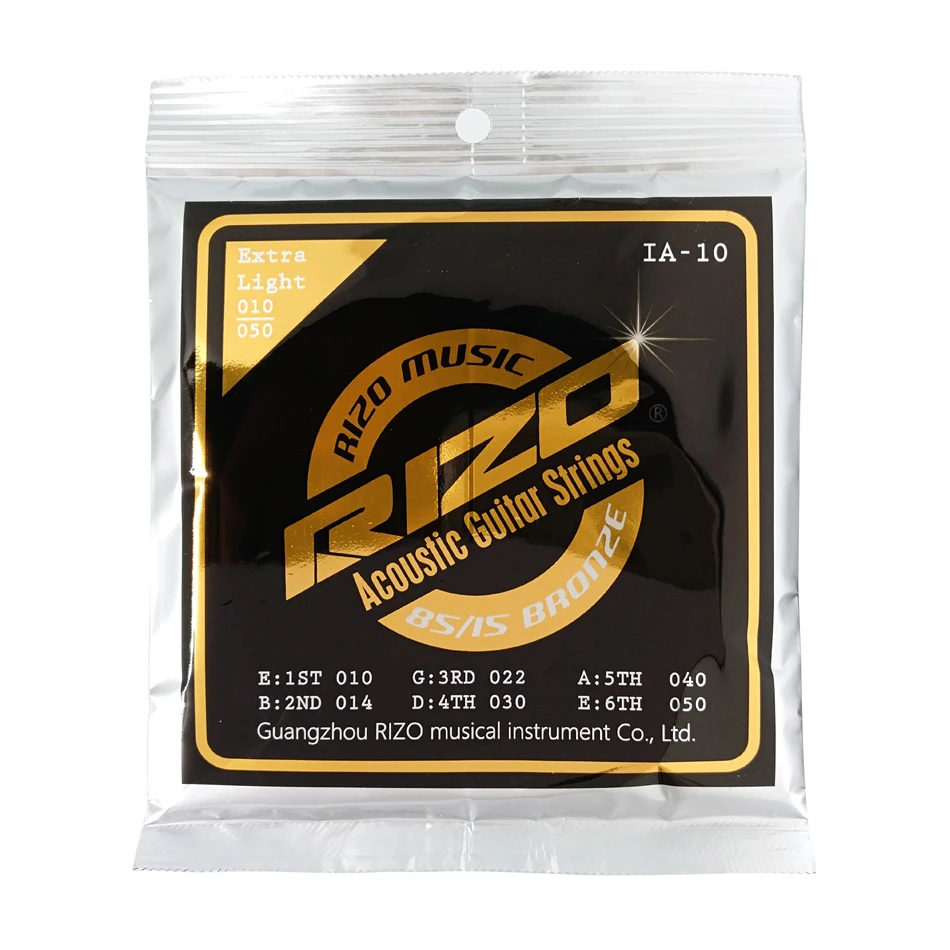 RIZO cuerdas de Guitarra acústica profesional A Set 1st-6th Guitarra cuerdas 85/15 bronce Corea-hecho Hexangular núcleo de acero RIZO cuerdas de Guitarra acústica profesional A Set 1st-6th Guitarra cuerdas 85/15 bronce Corea-hecho Hexangular núcleo de acero