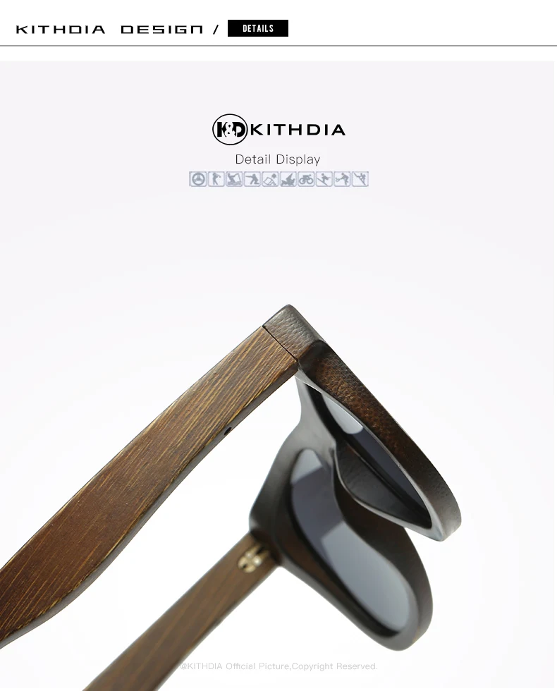 KITHDIA поляризационные бамбуковые солнцезащитные очки, солнцезащитные очки с деревянной оправой, Для женщин Брендовая Дизайнерская обувь солнце винтажные Ретро очки Gafas Oculos De Sol feminino UV400