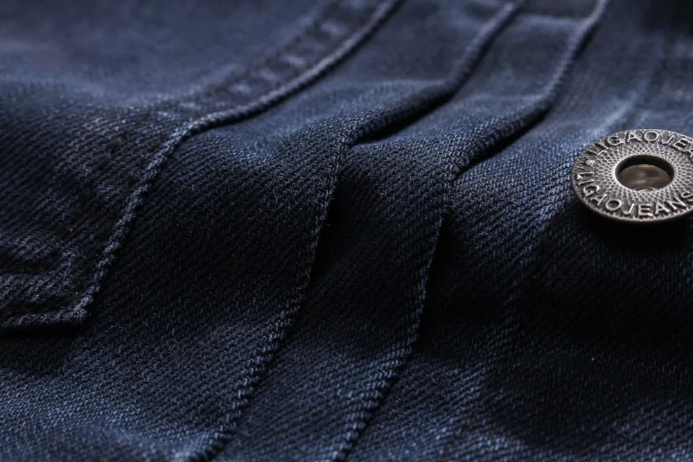 Мужская джинсовая куртка мужские джинсовые куртки для мужчин стоячий воротник 100% хлопок Верхняя одежда Джинсовая куртка для мужчин