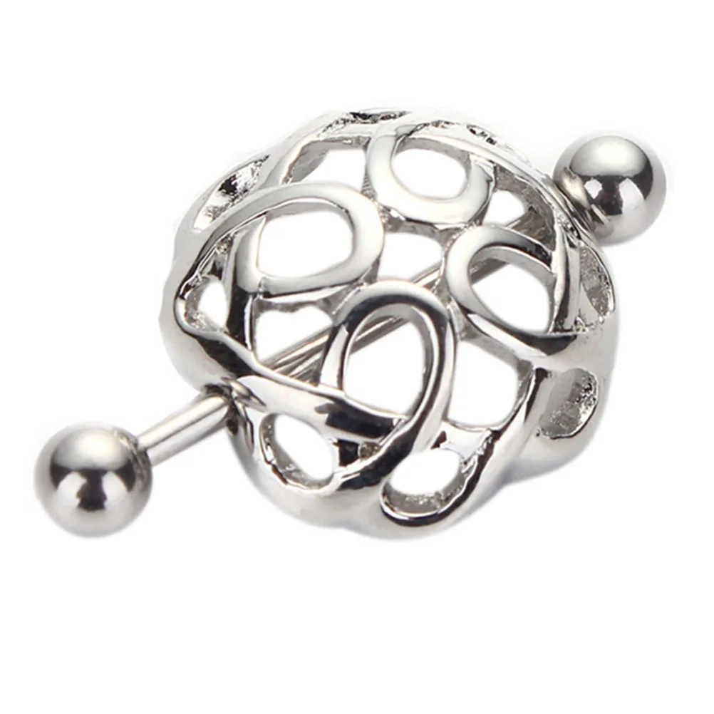 

1PCS 12g Surgical Steel Nipple Ring Barbell Women Piercing Shield Clip On Nest Shape Nipple Ring Body Jewelry Gift