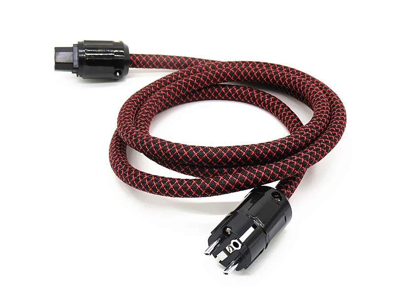  SCHUKO Furutech Two core silver plated Power Cord with EU Plug AC Power line hifi power cable AU US