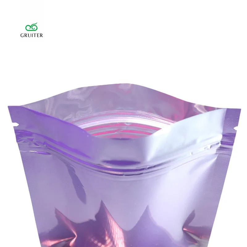 GRUITER 100 Новые термозапайки Ziplock мешки для еды металлические Mylar фиолетовые плоские