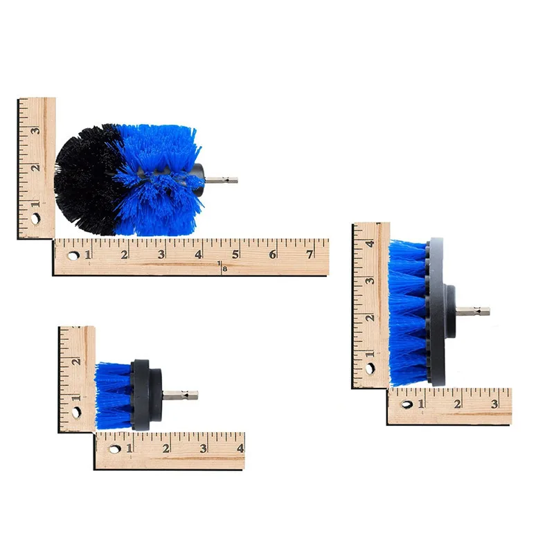 5 шт./компл. Синий Электрический насадка в виде щетки Пластик круглая Чистящая Щетка для ковров Стекло автомобильных шин нейлон кисти электрическая щетка дрель