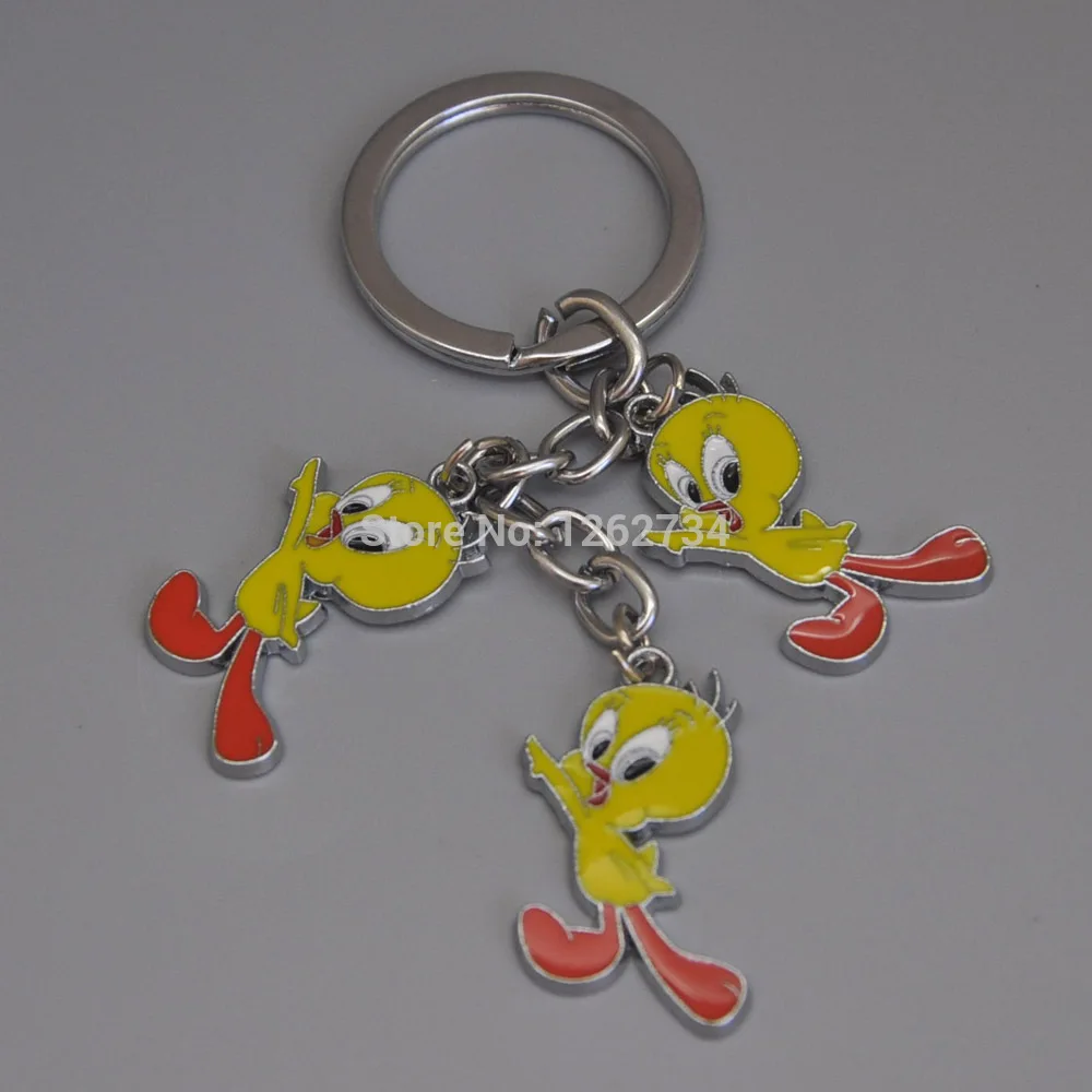 Птичка Твити металлический брелок с цифрами брелки для ключей PCXB