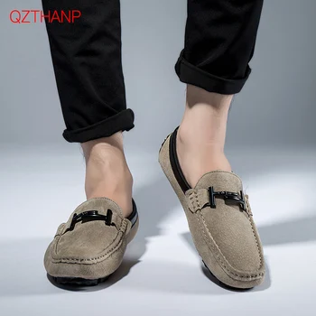 

Fashion Casual Short plush Suede Leather Shoes Men Mocassin Homme Men Male Adult Shoes Erkek Ayakkabi Breathable High Quality