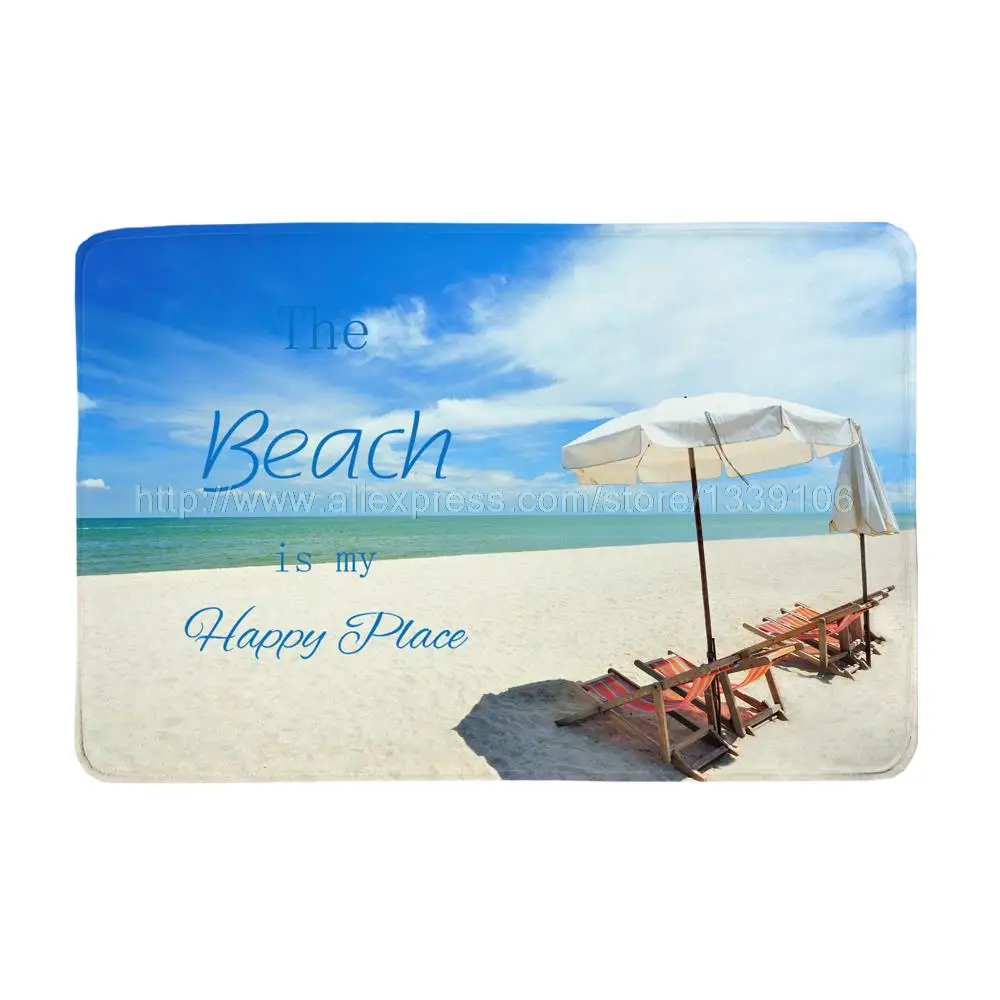 Hawaii Beach Style Carpet Customized Doormat Non slip Floor Mat Hallway