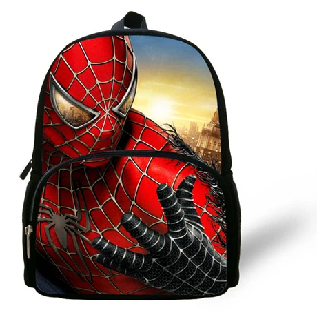 Прохладный 12-дюймовый Человек-паук сумка для маленьких Обувь для мальчиков детская школьная сумка Обувь для мальчиков рюкзак дети мультфильм Рюкзаки детские - Цвет: Многоцветный