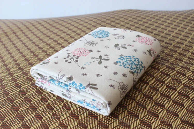 Dew kapok Фиолетовый Одуванчик Льняные ткани скатерти ткань Подушка DIY сумка льняная
