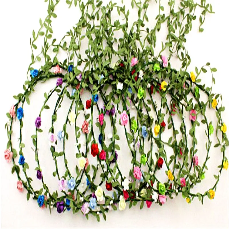 10 Yards Artificial Silk Flowers Fake Plants Leaf Vine DIY Wedding Party Decor Wreath Gifts Flower Wall Home Decoration Supplies
