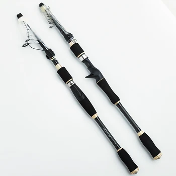 

Travel Fishing Rod 1.8m 2.1m 2.4m 2.7m Spinning Fishing Rod MH Hard Telescopic Fishing Rod Carbon Fiber Casting Rod