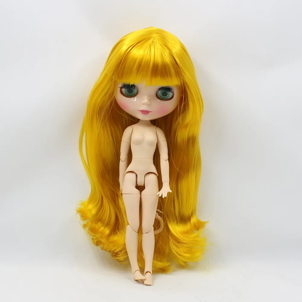 Neo Blythe Doll with Yellow Hair, White Skin, Shiny Cute Face & Factory Jointed Body 3