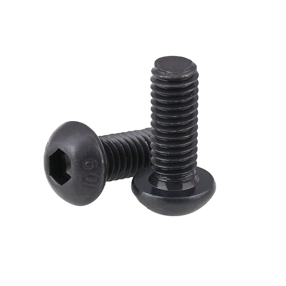 500 sztuk/partia M3 (3mm) czarne aluminium stali nierdzewnej Grade10.9 wysoka wytrzymałość śruby imbusowe łeb wypukły gniazdo śruby mocujące metryczne ISO7380 500 sztuk/partia M3 (3mm) czarne aluminium stali nierdzewnej Grade10.9 wysoka wytrzymałość śruby imbusowe łeb wypukły gniazdo śruby mocujące metryczne ISO7380