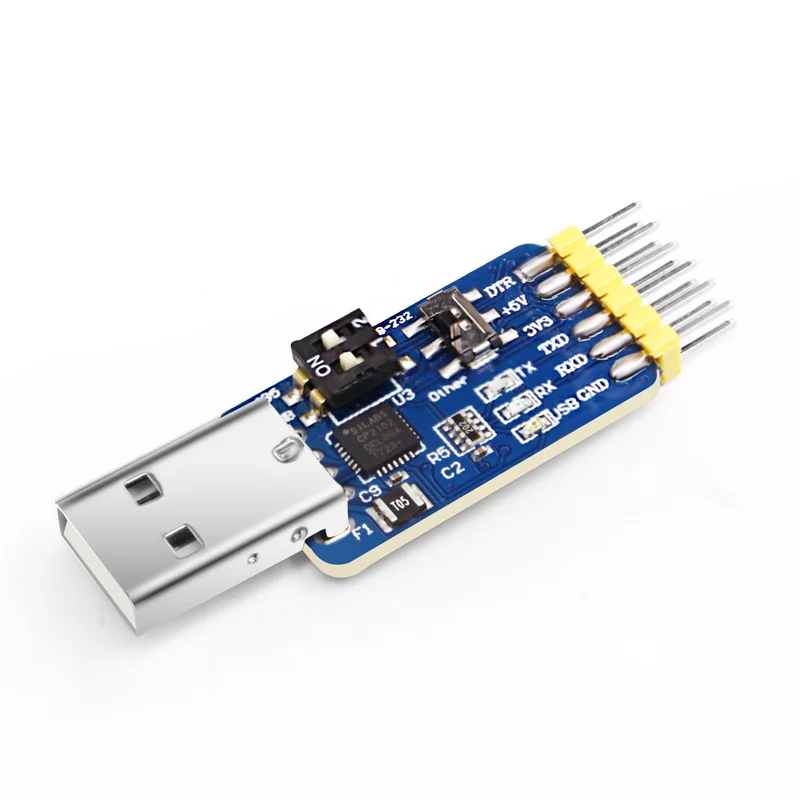 

6in1 Multi-function Serial Port Module USB to UART CP2102,TTL,485,232 inter-transformation Module 3.3V/5V for Multiple systems